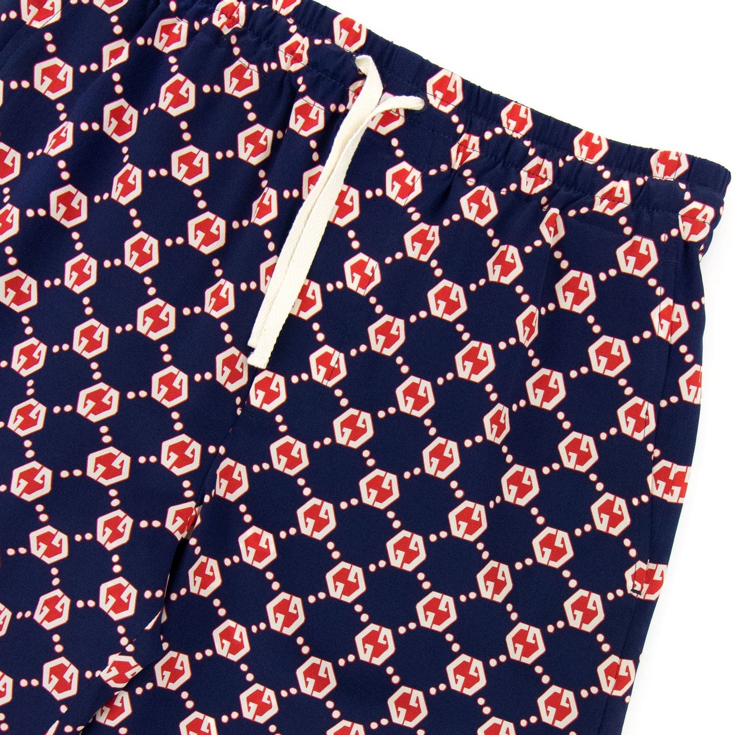 Gucci Gg On Crepe Silk Shorts Blue
