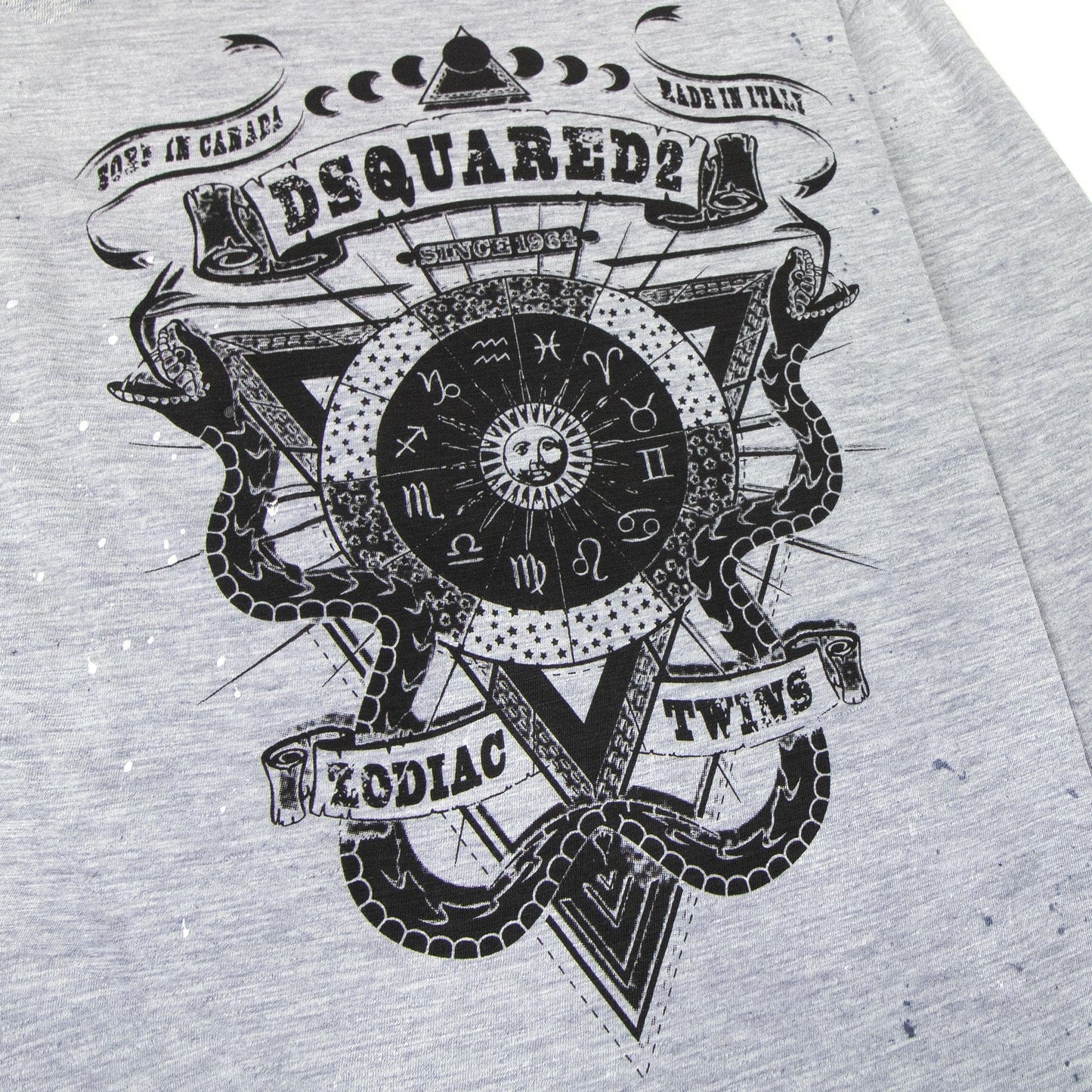 Dsquared2 Zodiac Twins L/s T Shirt Grey