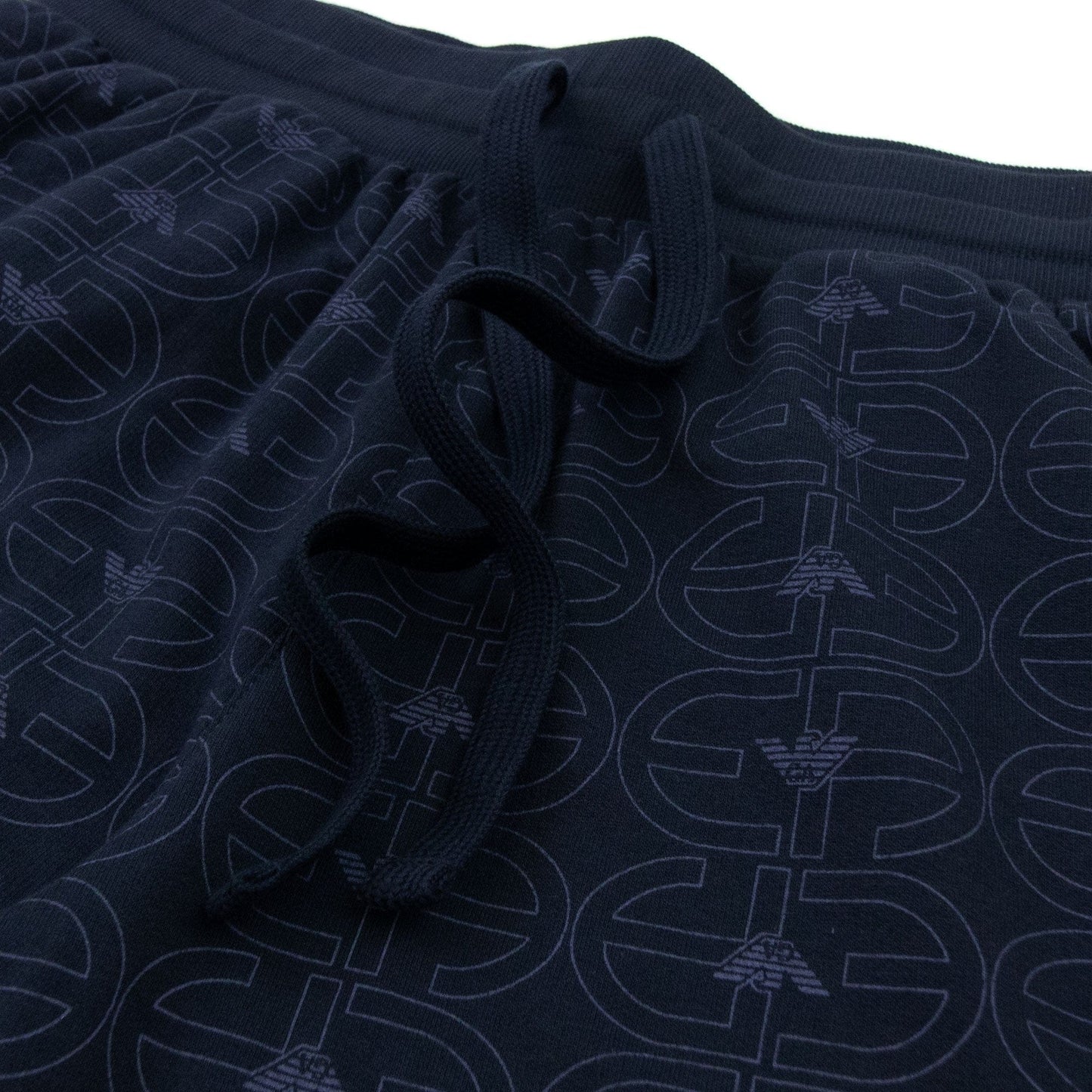 Emporio Armani Logo Loungewear Bermuda Shorts Navy