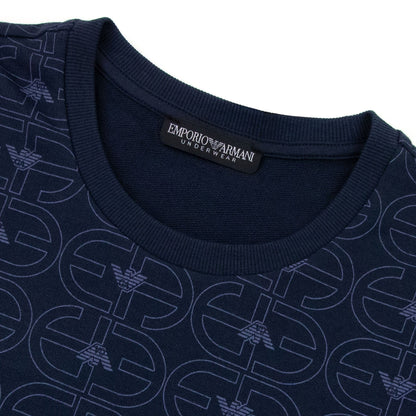 Emporio Armani Logo Loungewear T Shirt Navy