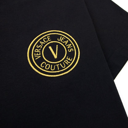 Versace Jeans Couture V Emblem T Shirt Black/gold