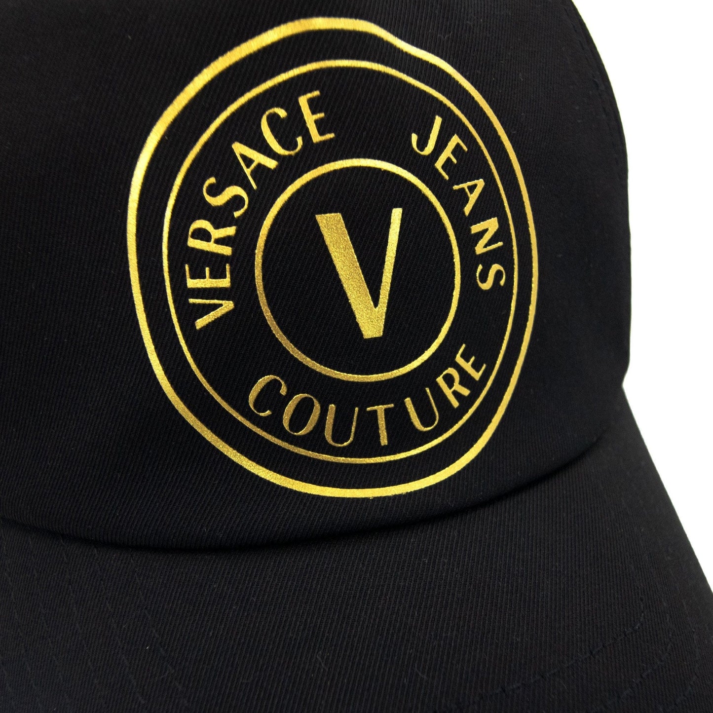 Versace Jeans Couture Logo Print Baseball Cap Black/gold