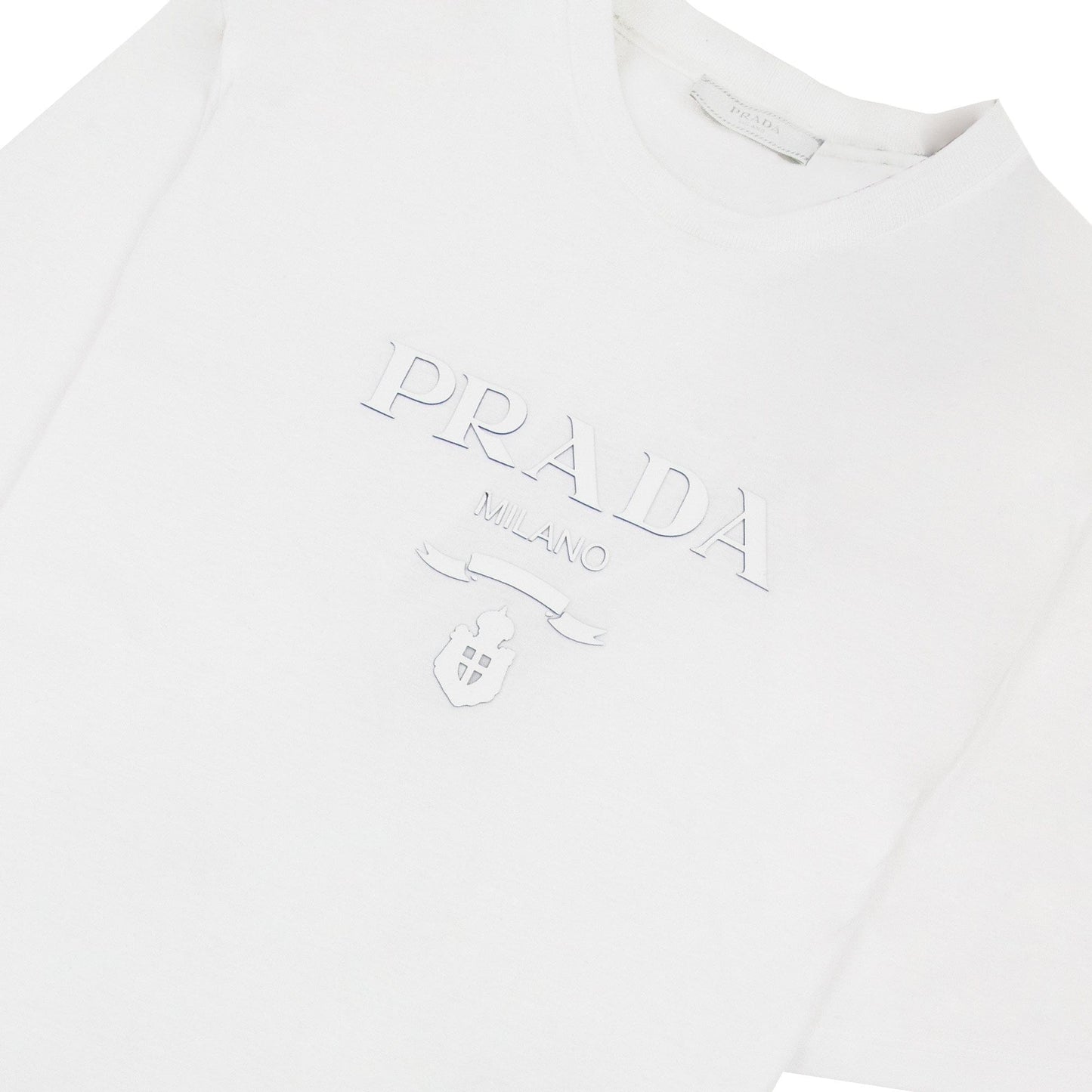 Prada Prada Milano Silicone Logo T-shirt White