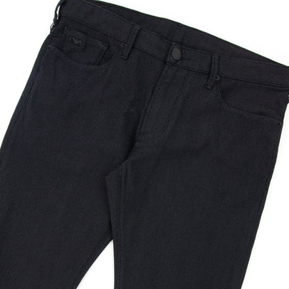 Emporio Armani J06 Slim Fit Cotton Blend Armure Trouser Black 999