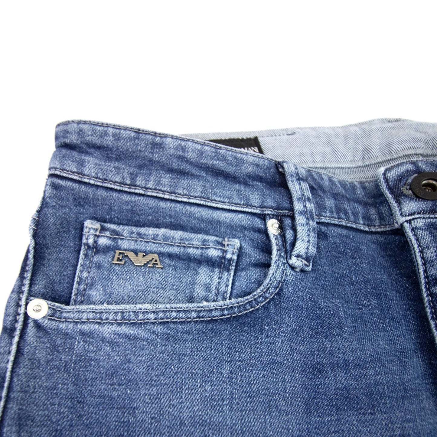 Emporio Armani J75 Medium Wash Slim Fit Jeans Denim Blue 942