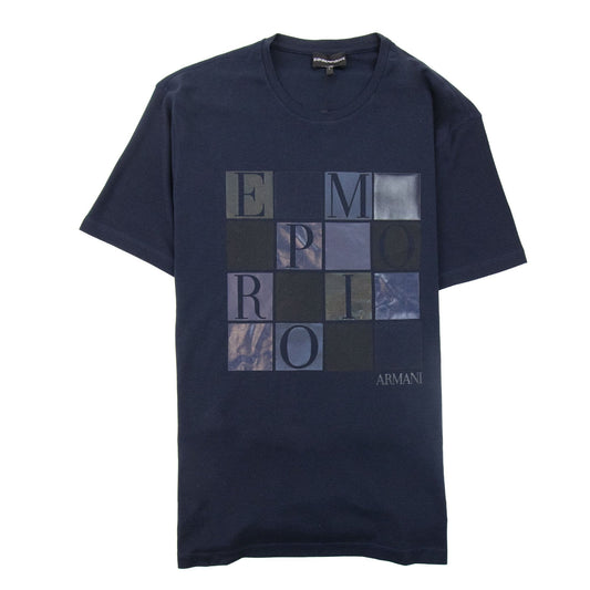 Emporio Armani Logo T Shirt Navy