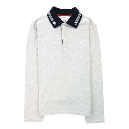 Hugo Boss Kids Basic Logo L/s Polo Grey/blue