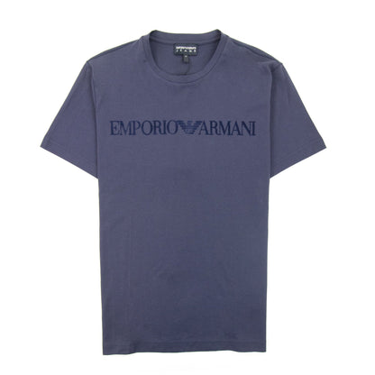 Emporio Armani Embossed Logo S/s T Shirt Blue