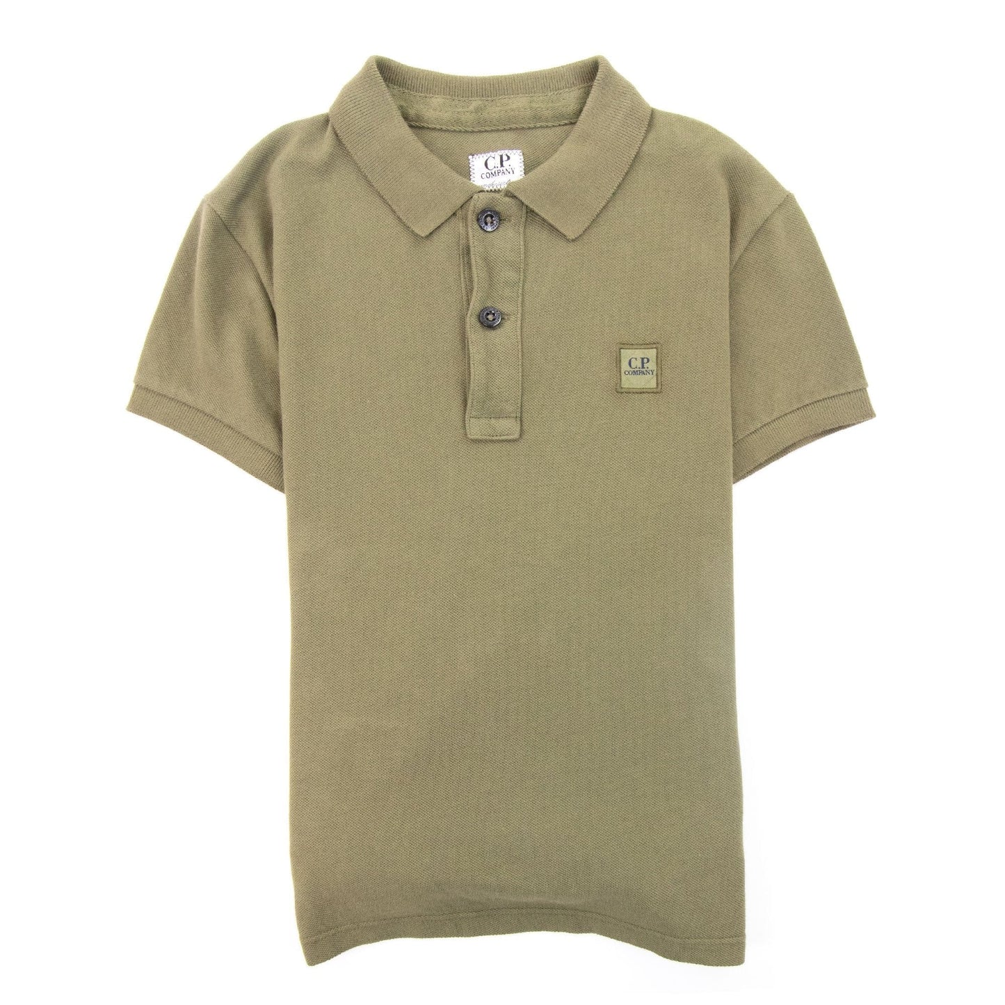 Cp Company Undersixteen Logo S/s Polo Shirt Khaki 659