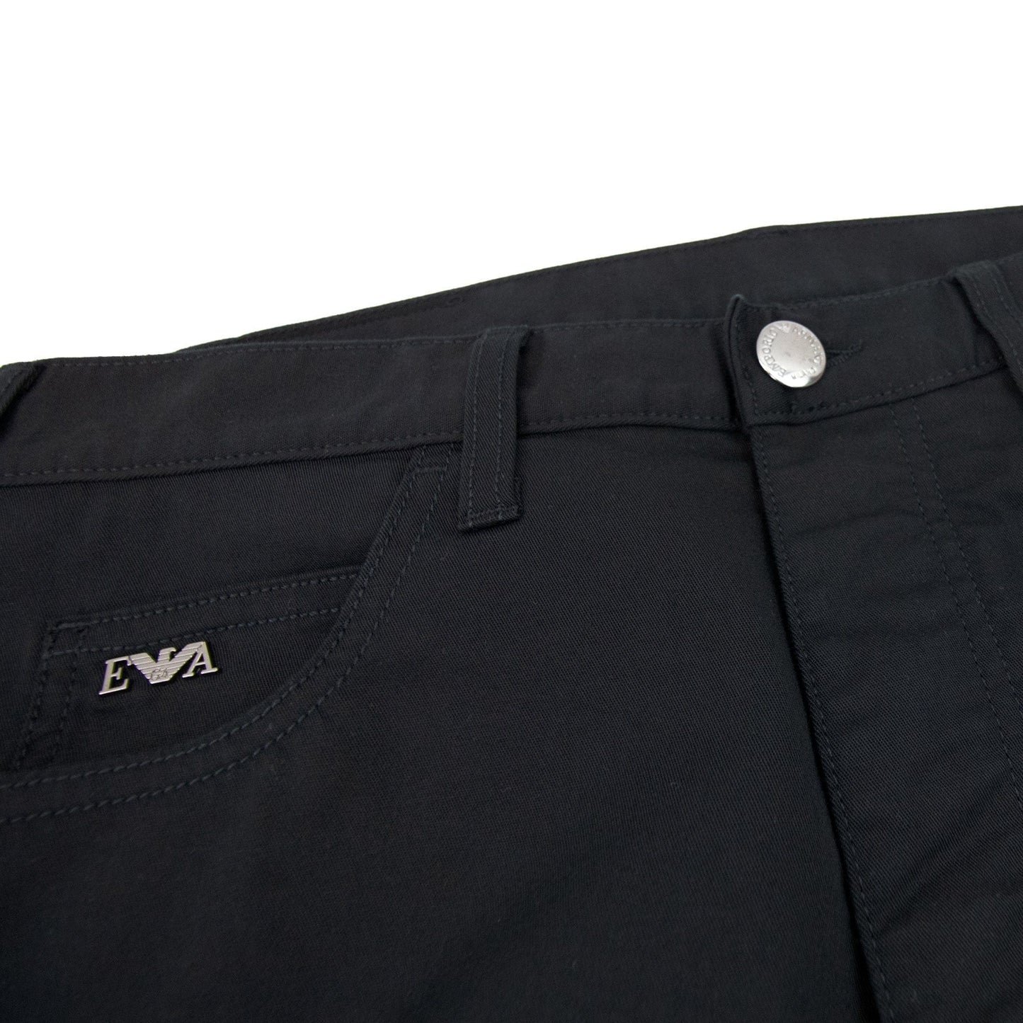Emporio Armani J21 Regular Fit Stretch Gabardine Jeans Black 999