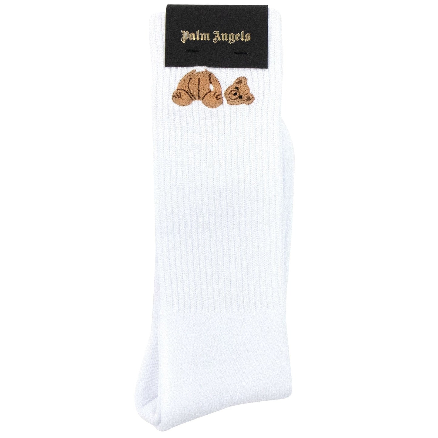Palm Angels Bear Socks White/brown