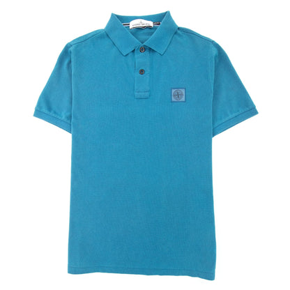Stone Island Slim Fit Patch Polo Turquoise