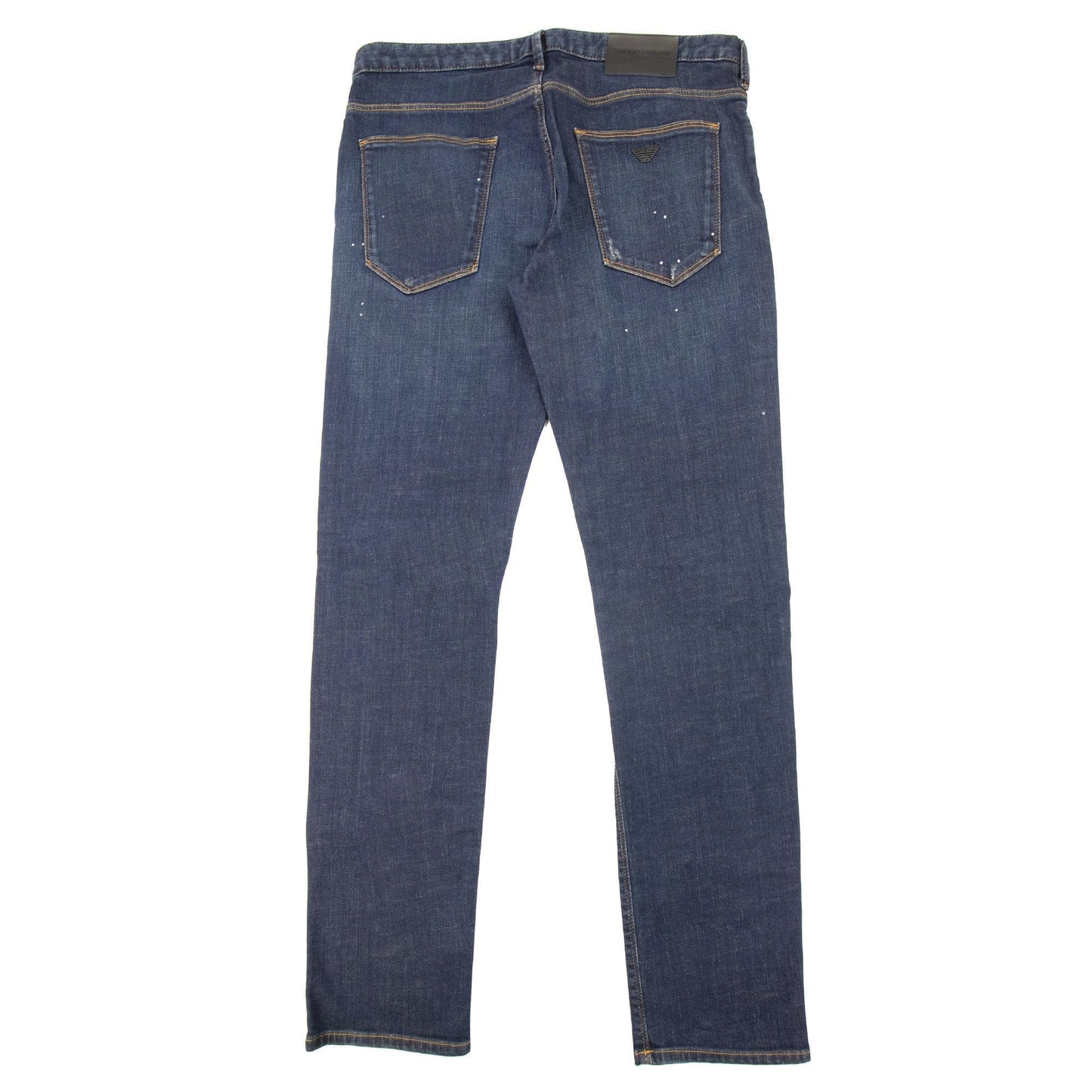 Emporio Armani J06 Slim Fit Worn Wash Jeans Denim Blue