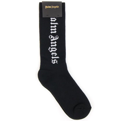 Palm Angels Vertical Logo Socks Black/White