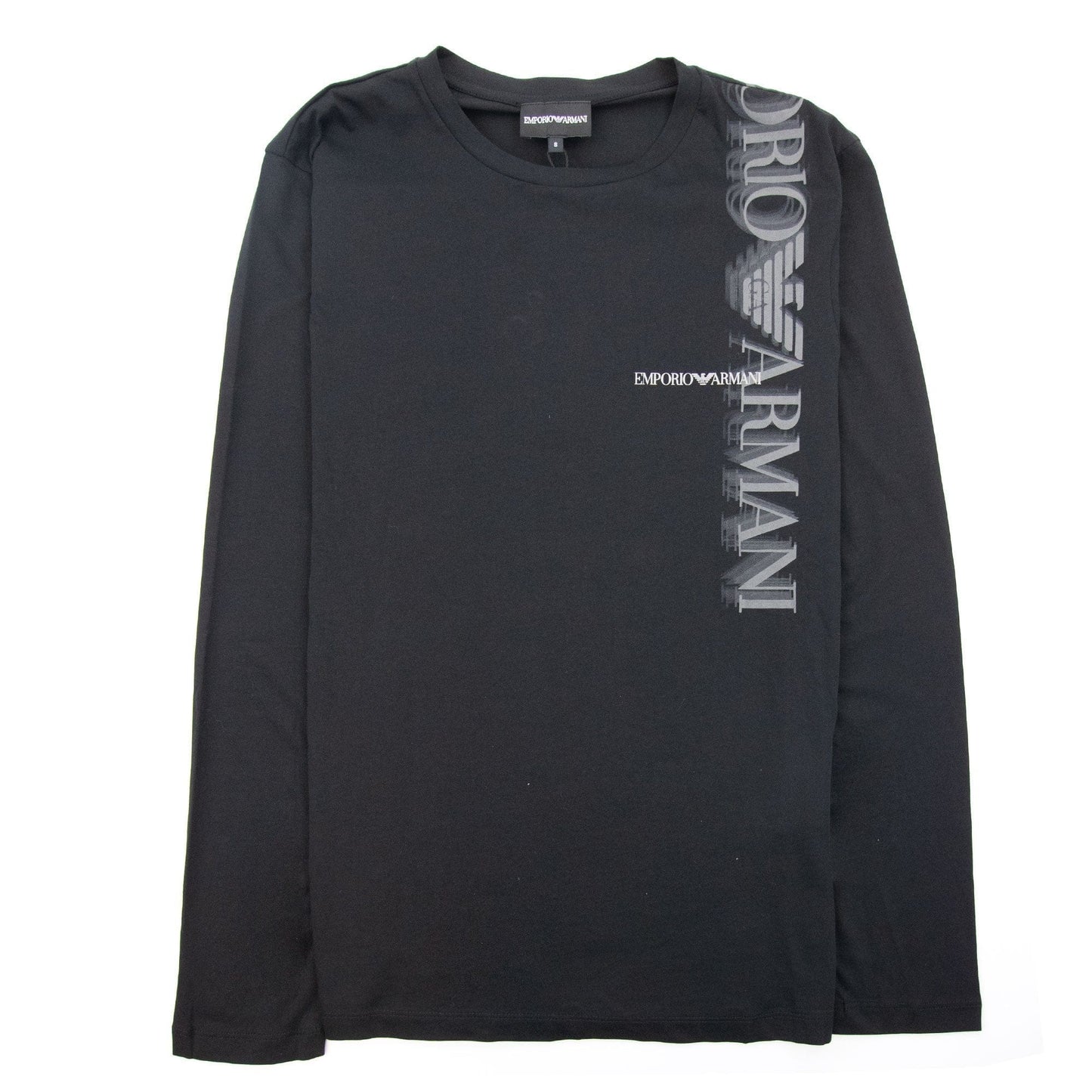 Emporio Armani Shadow Side Logo T Shirt Black JUL12