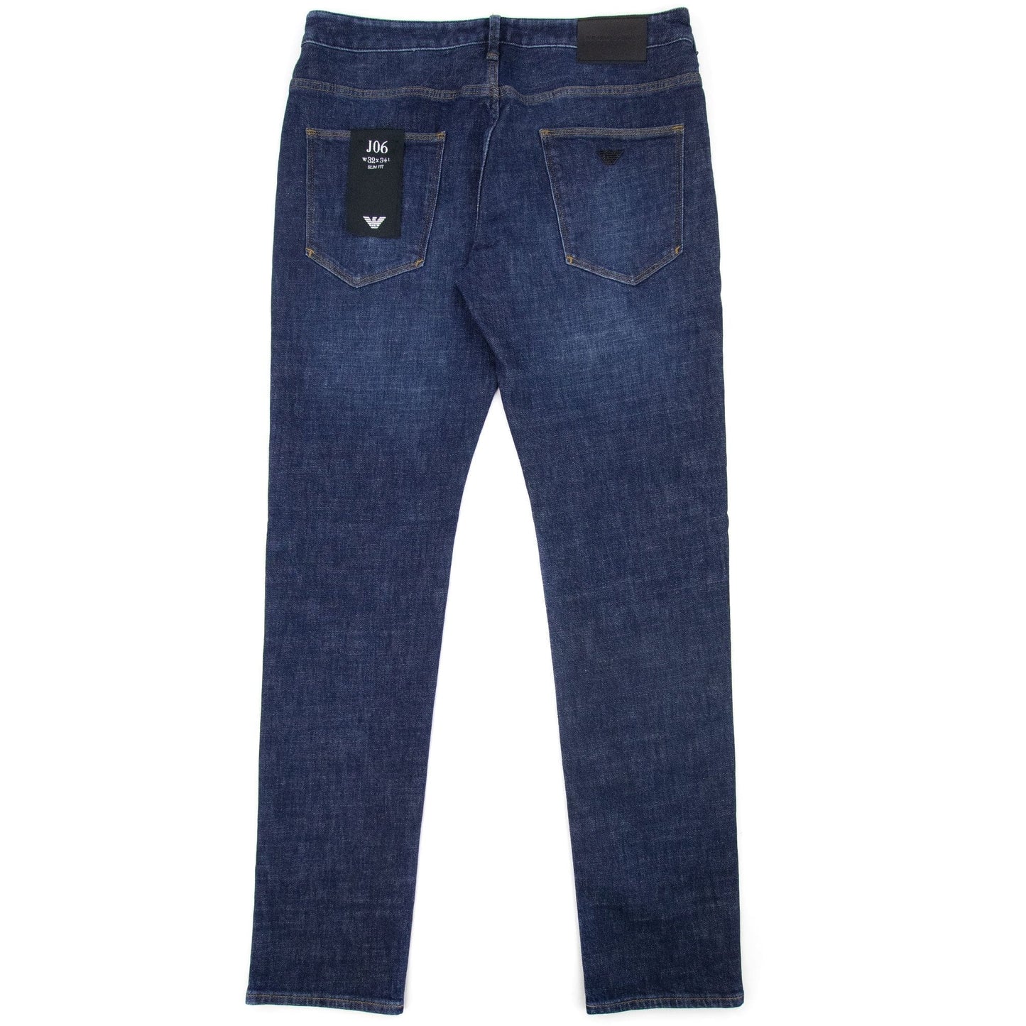 Emporio Armani J06 Light Stone Washed Slim Fit Jeans Denim Blue