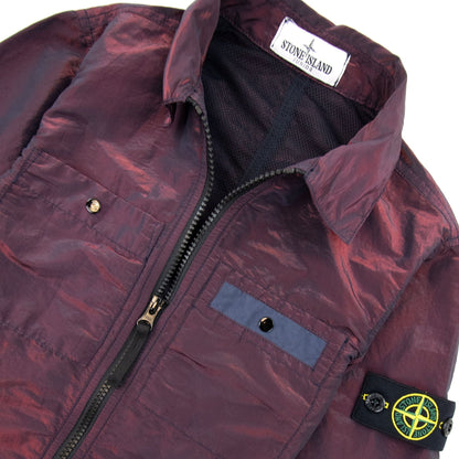Stone Island Junior 10337 Nylon Metal Over Shirt Red V1028
