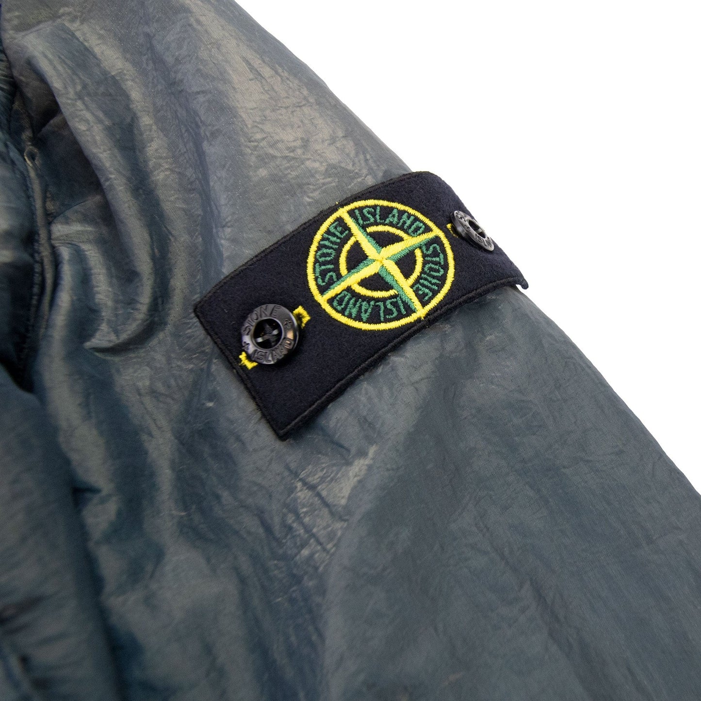 Stone Island Junior 40737 Iridescent Effect Bomber Jacket Green V2063