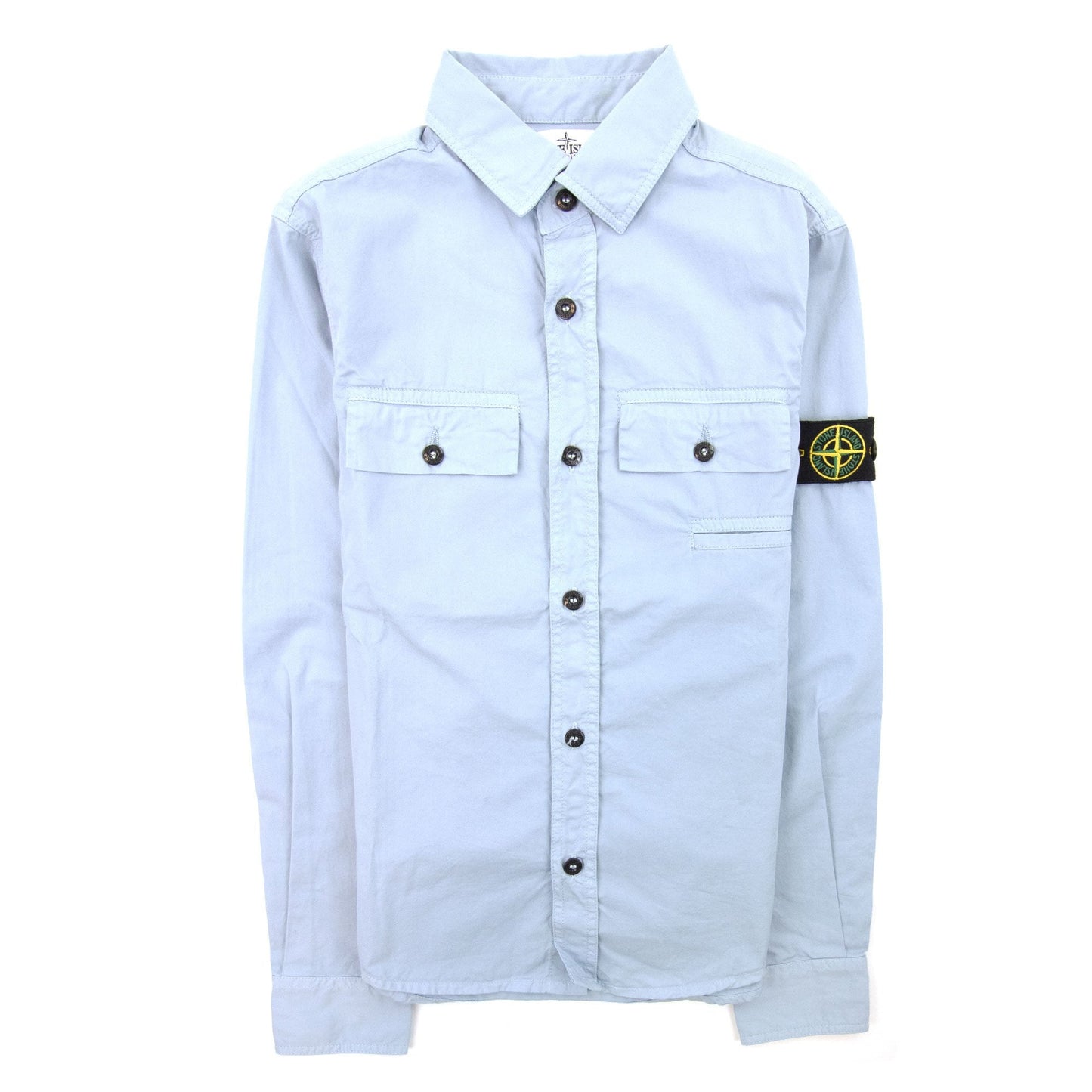 Stone Island Junior 10301 Long Sleeve Shirt Pale Blue V0040