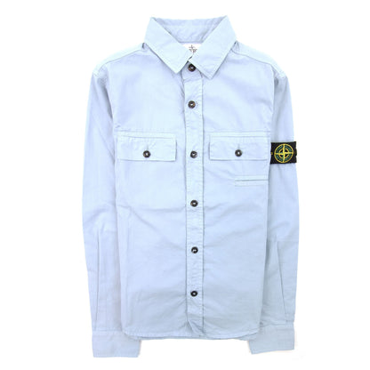 Stone Island Junior 10301 Long Sleeve Shirt Pale Blue V0040