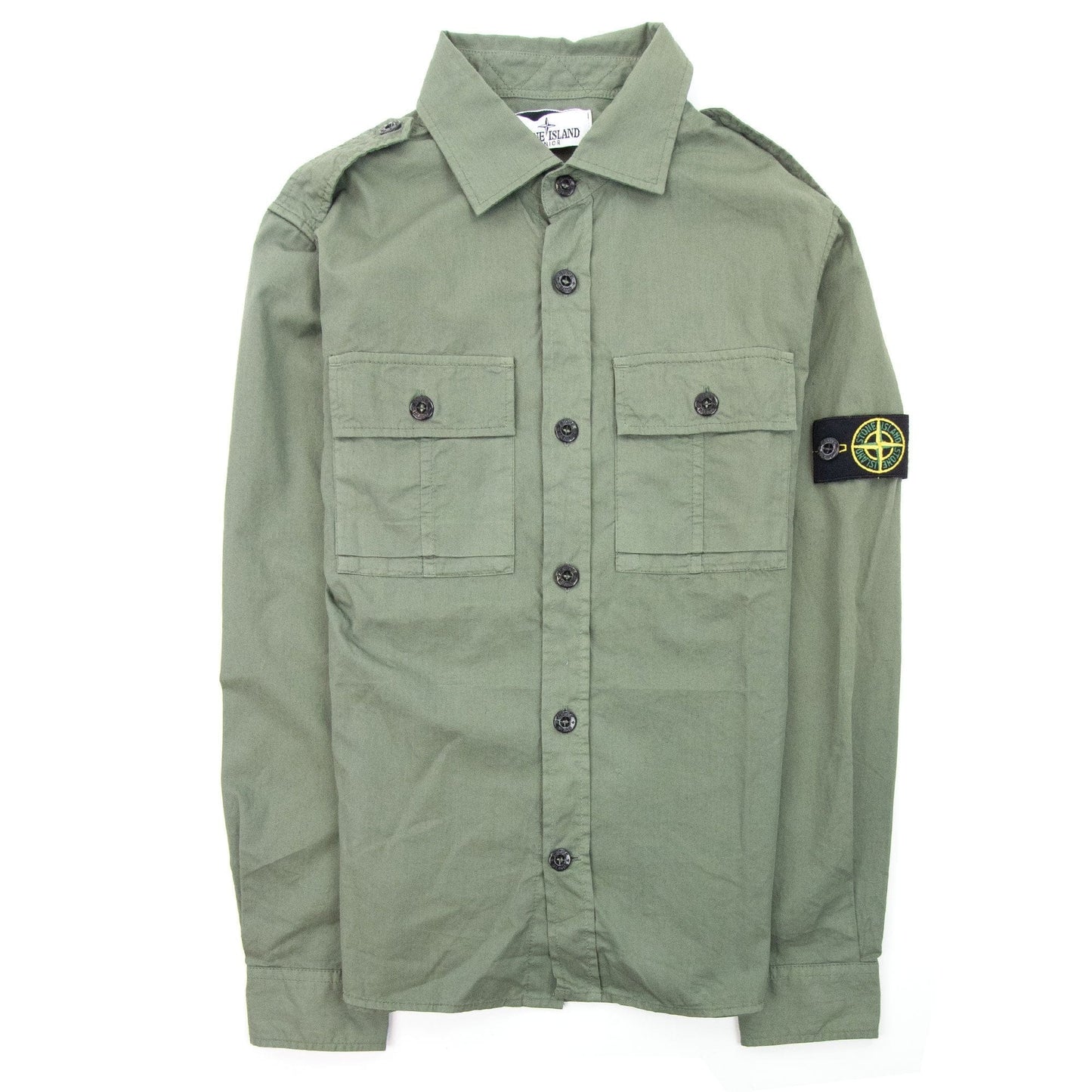 Stone Island Junior 10301 Long Sleeve Shirt Khaki V0058