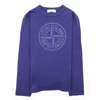 Stone Island Junior 21159 Rubber Compass Logo T Shirt Blue V0026