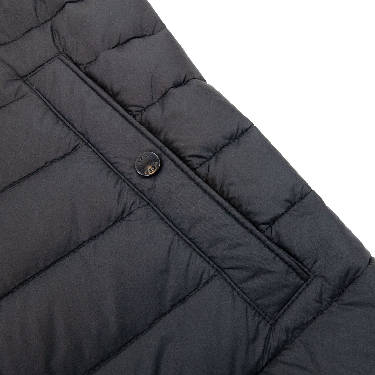 Hugo Boss Water-repellent Padded Gilet With 3d Logo Tape Black