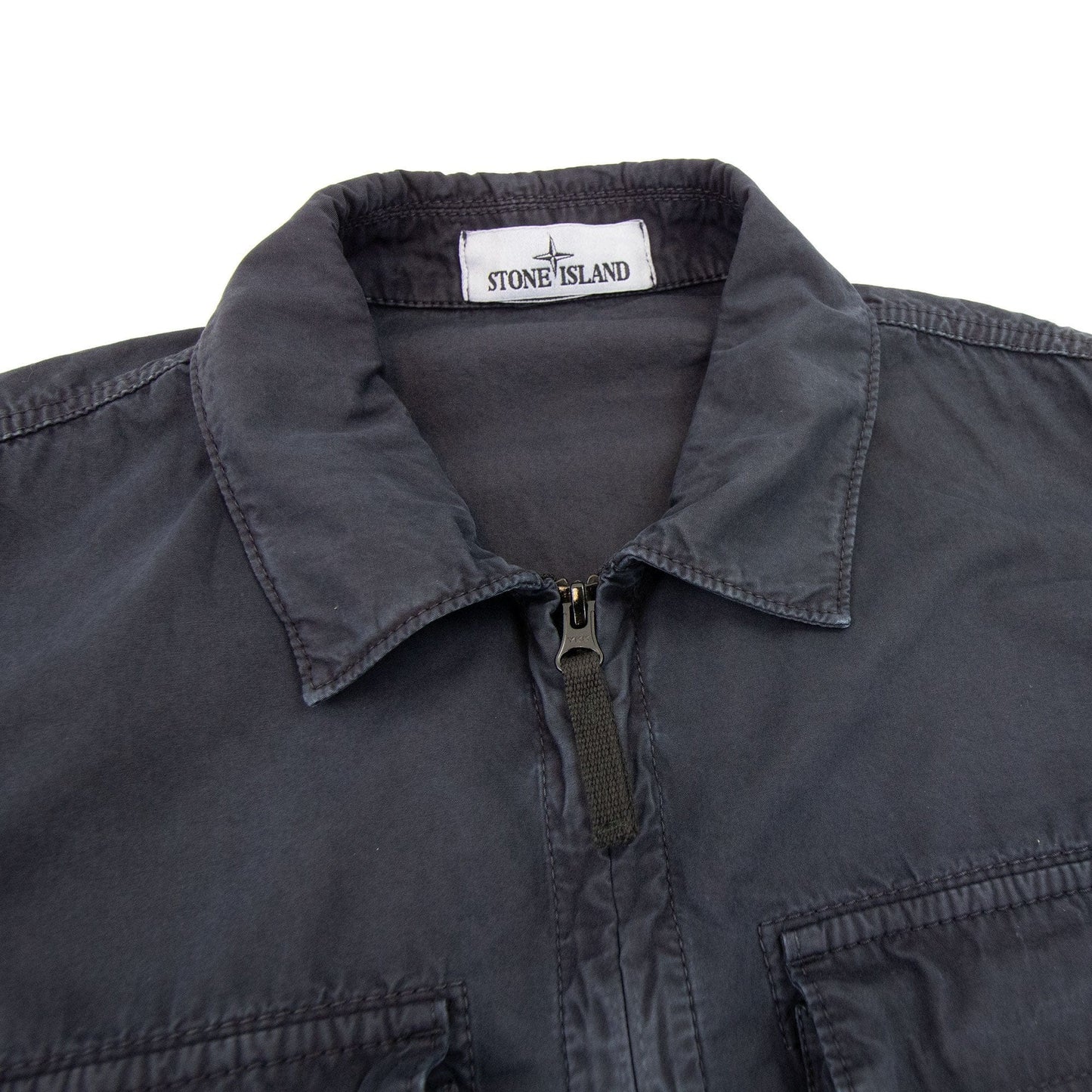 Stone Island 114wn Old Treatment Shirt Navy V0120