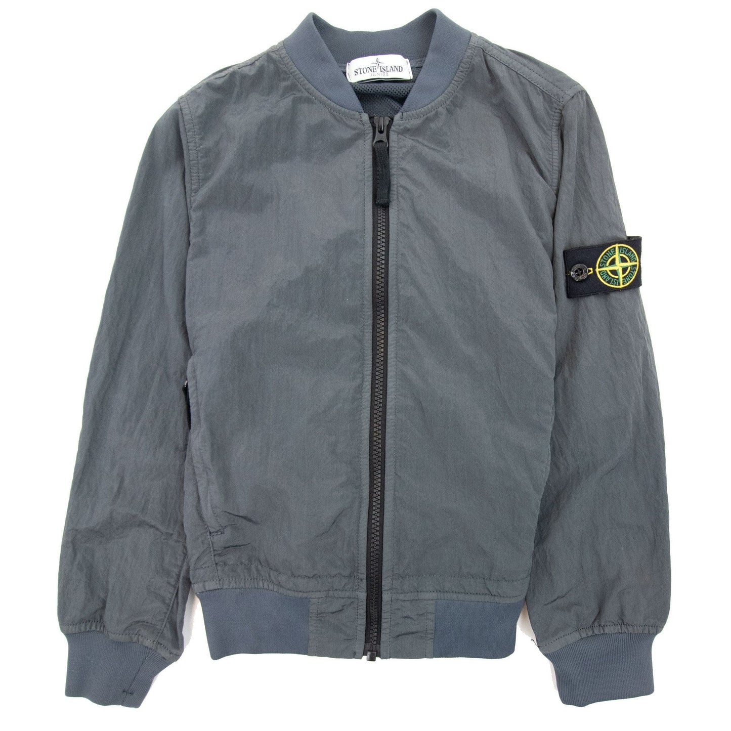 Stone Island Junior Nylon Bomer Jacket Dark Grey V0065