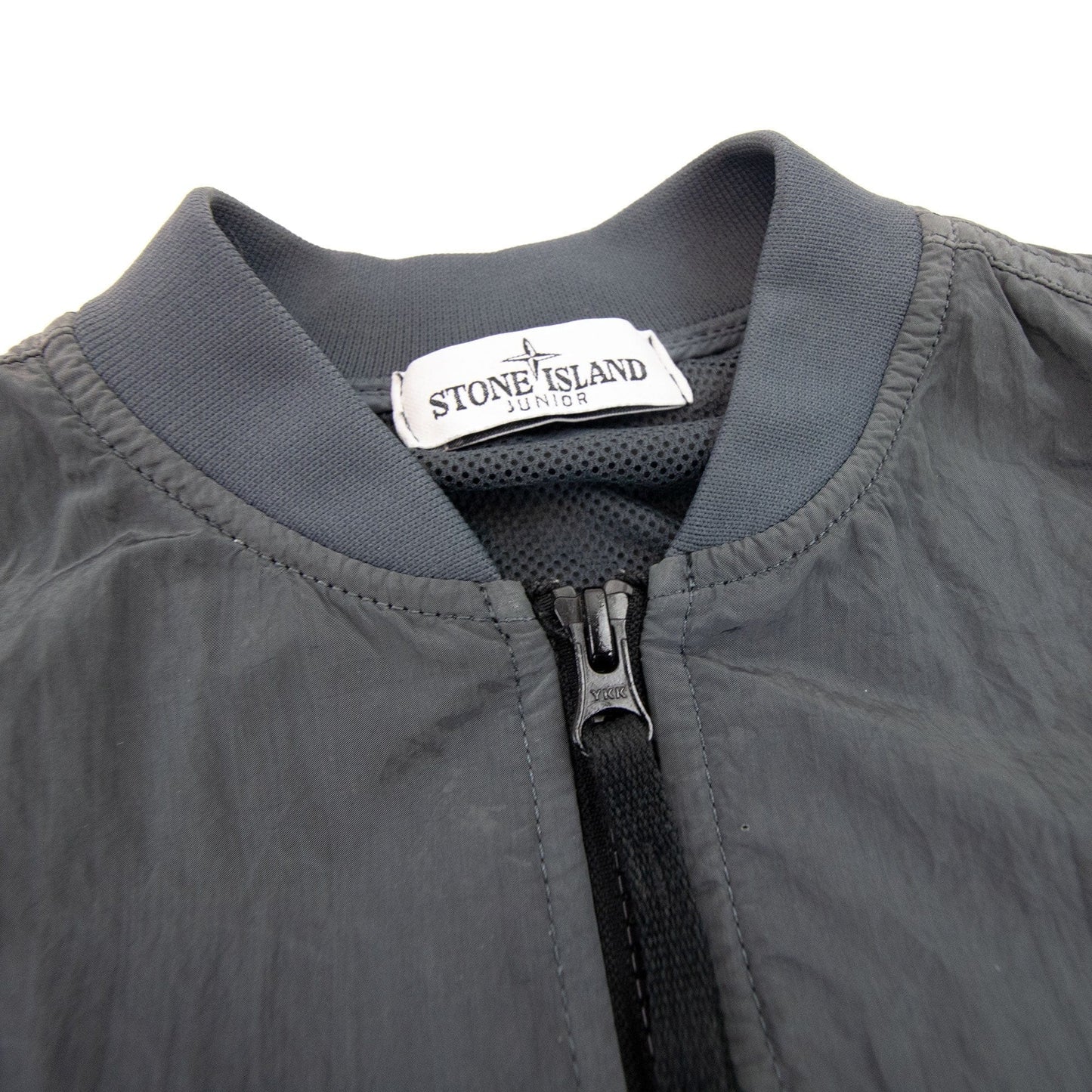 Stone Island Junior Nylon Bomer Jacket Dark Grey V0065