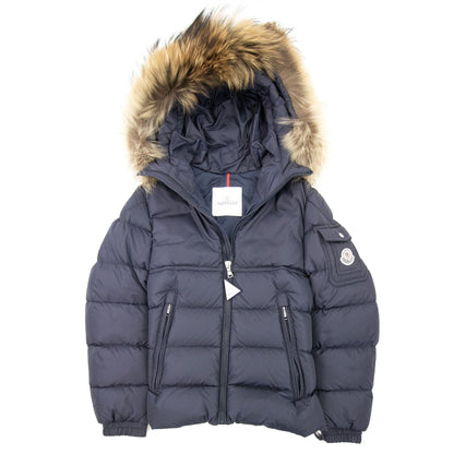 Moncler Junior New Byron Fur Coat Navy 742
