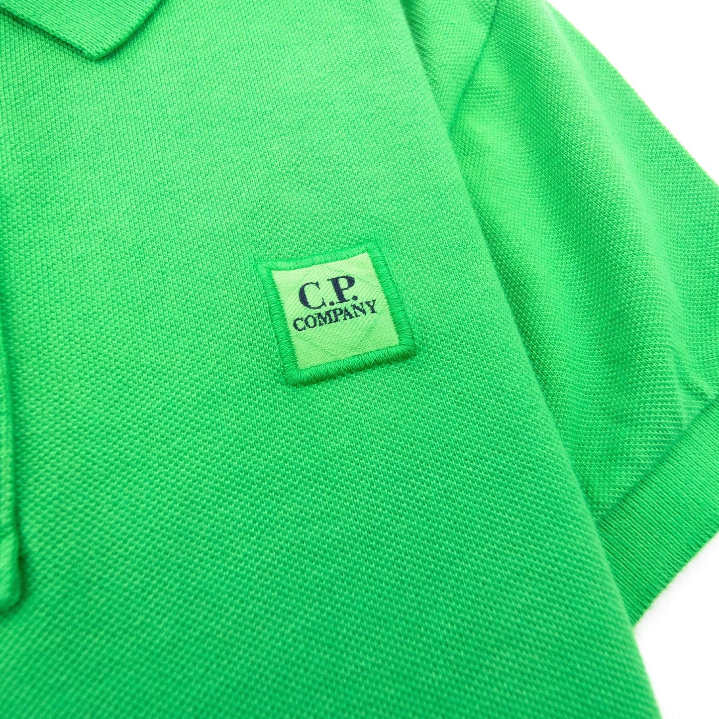 Cp Company Undersixteen Logo S/s Polo Shirt Green 617