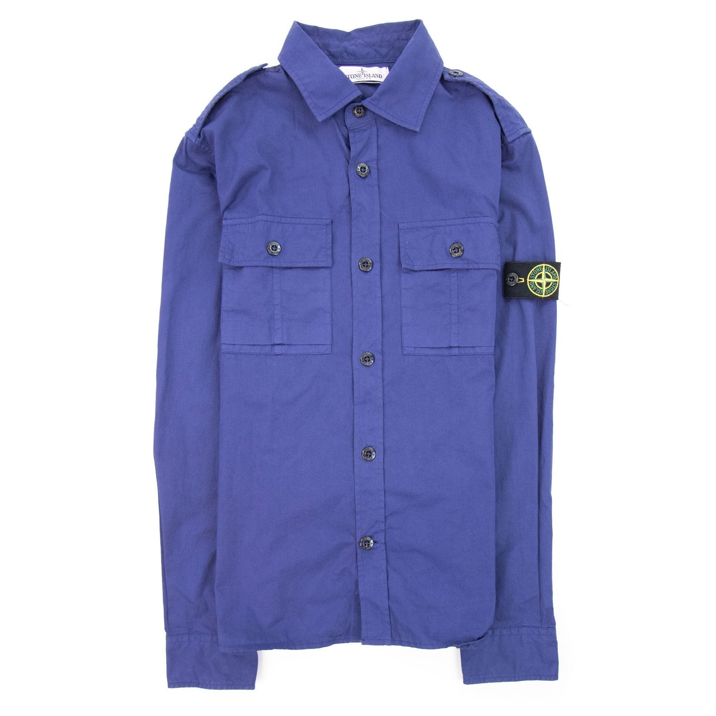 Stone Island Junior 10301 Long Sleeve Shirt Blue V0026