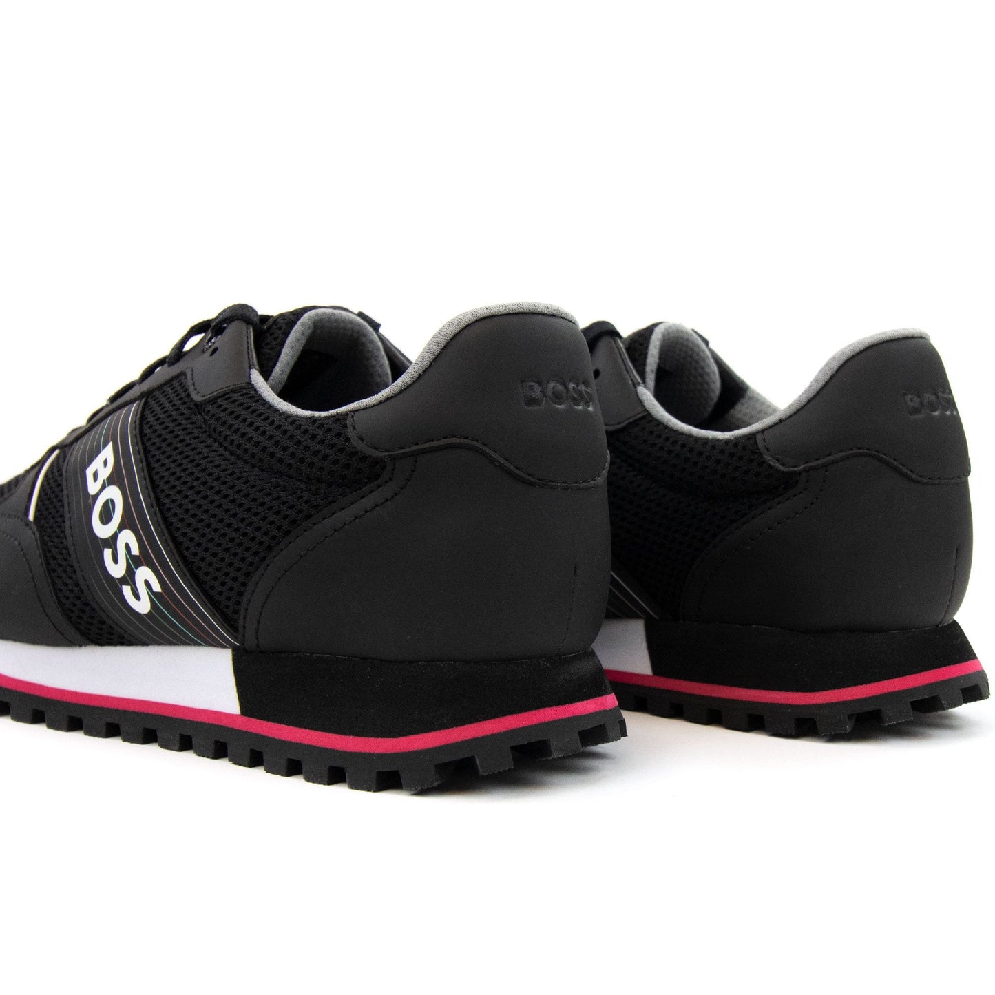 Hugo Boss Parkour Seasonal Logo Stripe Trainers Charcoal 016
