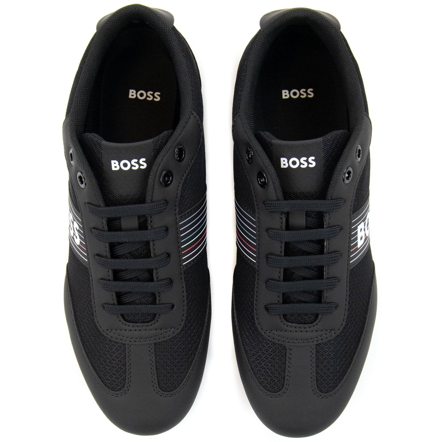 Hugo Boss Rusham Seasonal Logo Stripe Trainer Charcoal 016