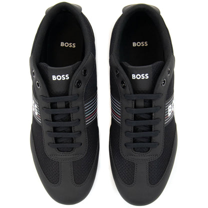 Hugo Boss Rusham Seasonal Logo Stripe Trainer Charcoal 016