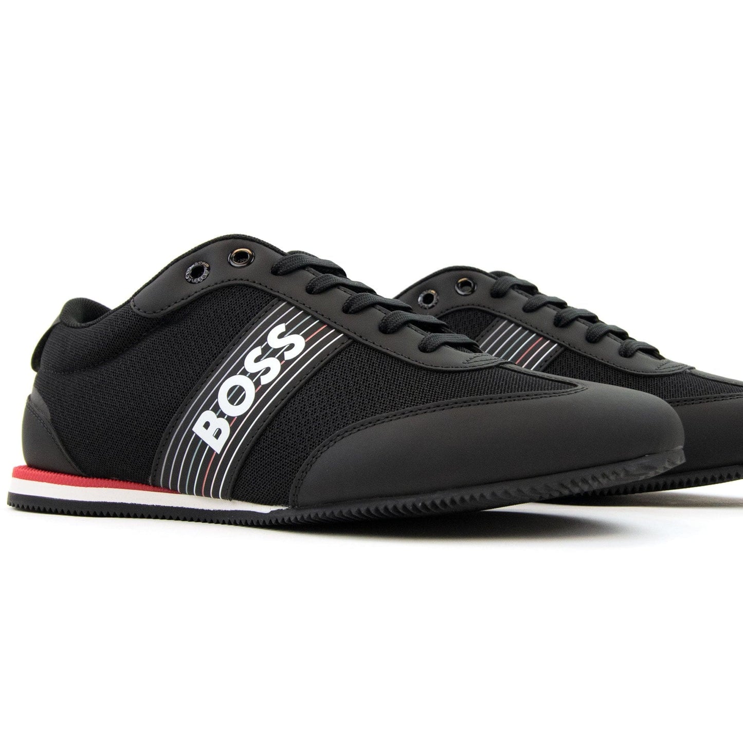Hugo Boss Rusham Seasonal Logo Stripe Trainer Charcoal 016