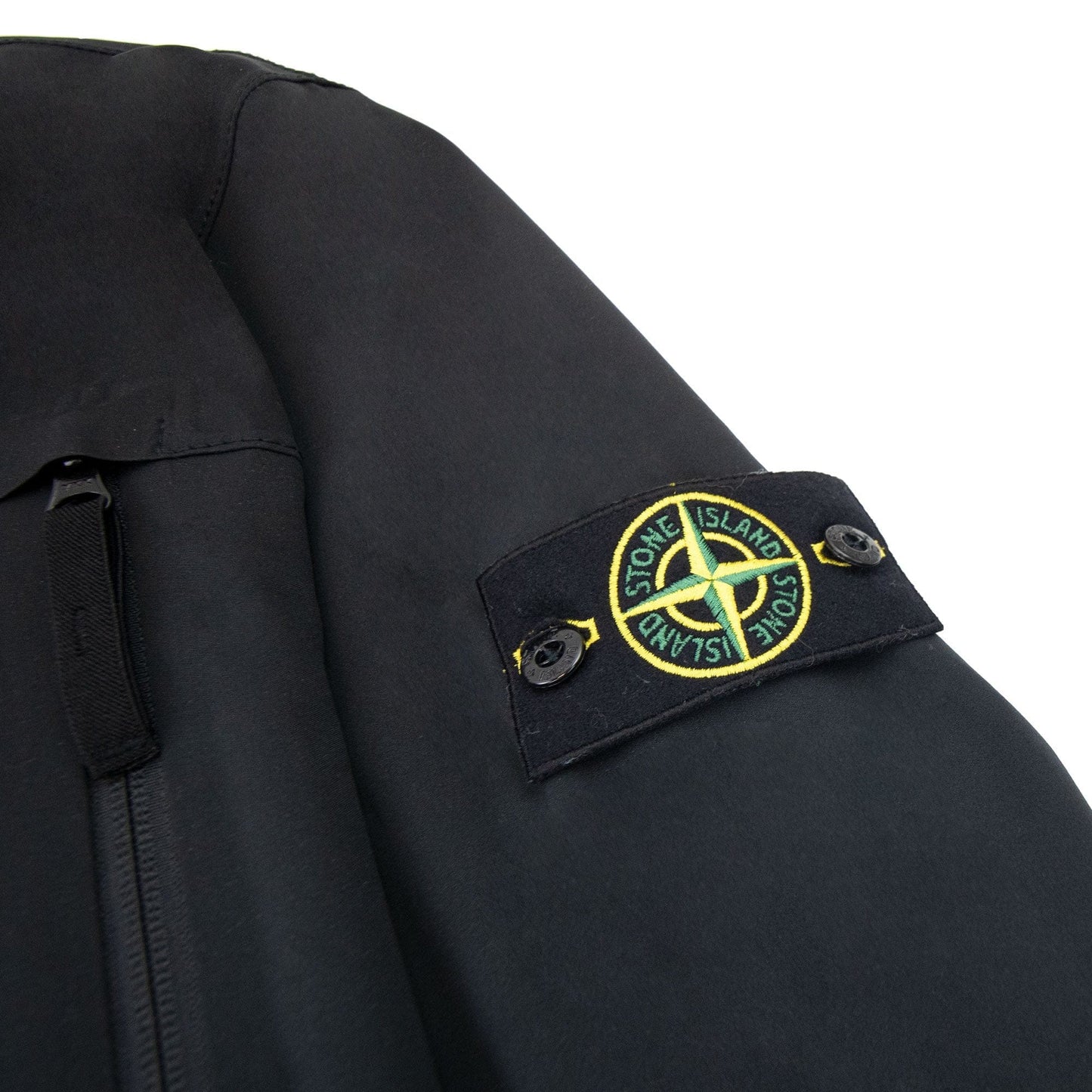 Stone Island 41826 Light Soft Shell Check Grid Jacket Black 999