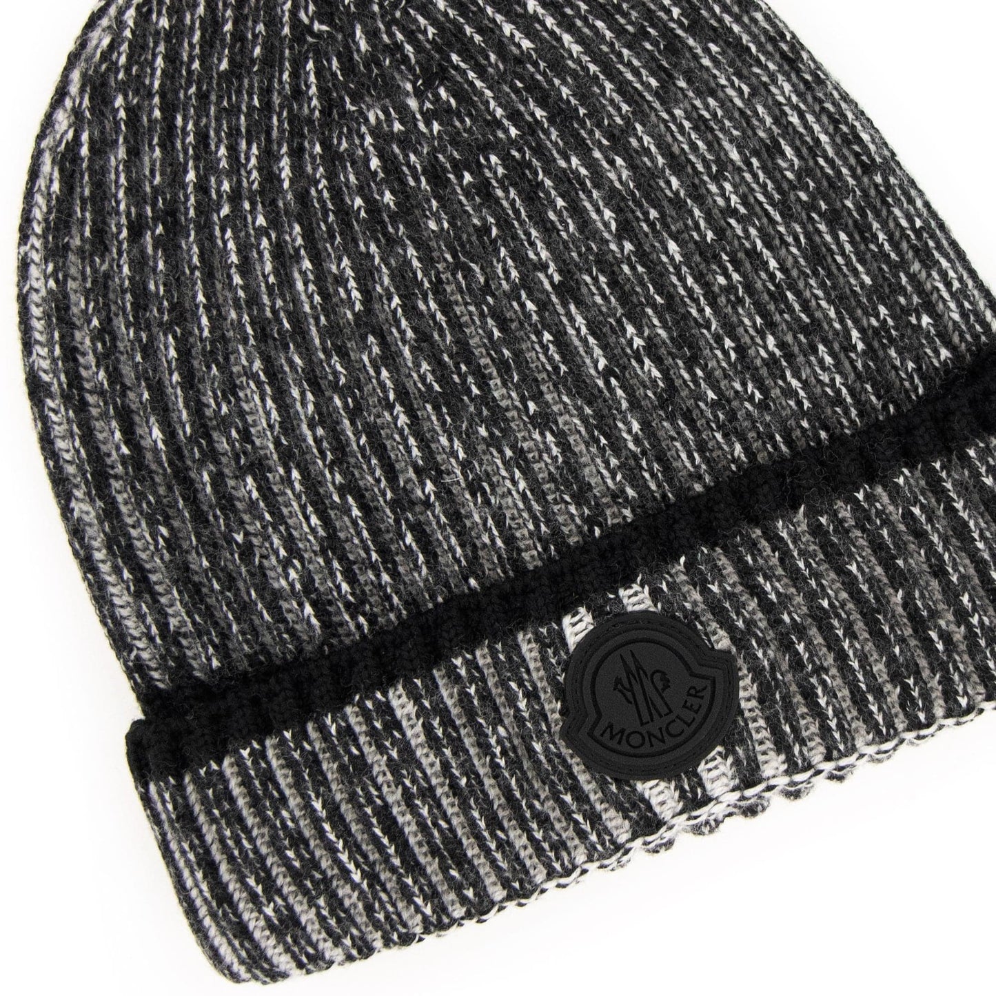 Moncler Logo Wool Beanie Dark Grey 910
