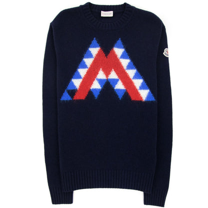 Moncler Graphic Wool Mohair Jumper Navy 769