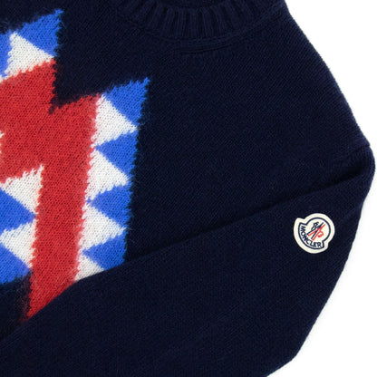 Moncler Graphic Wool Mohair Jumper Navy 769