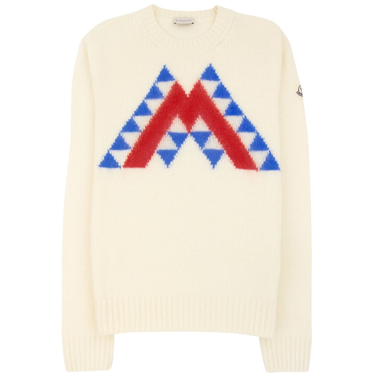 Moncler Graphic Wool Mohair Jumper Off White 034