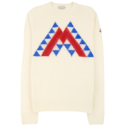 Moncler Graphic Wool Mohair Jumper Off White 034