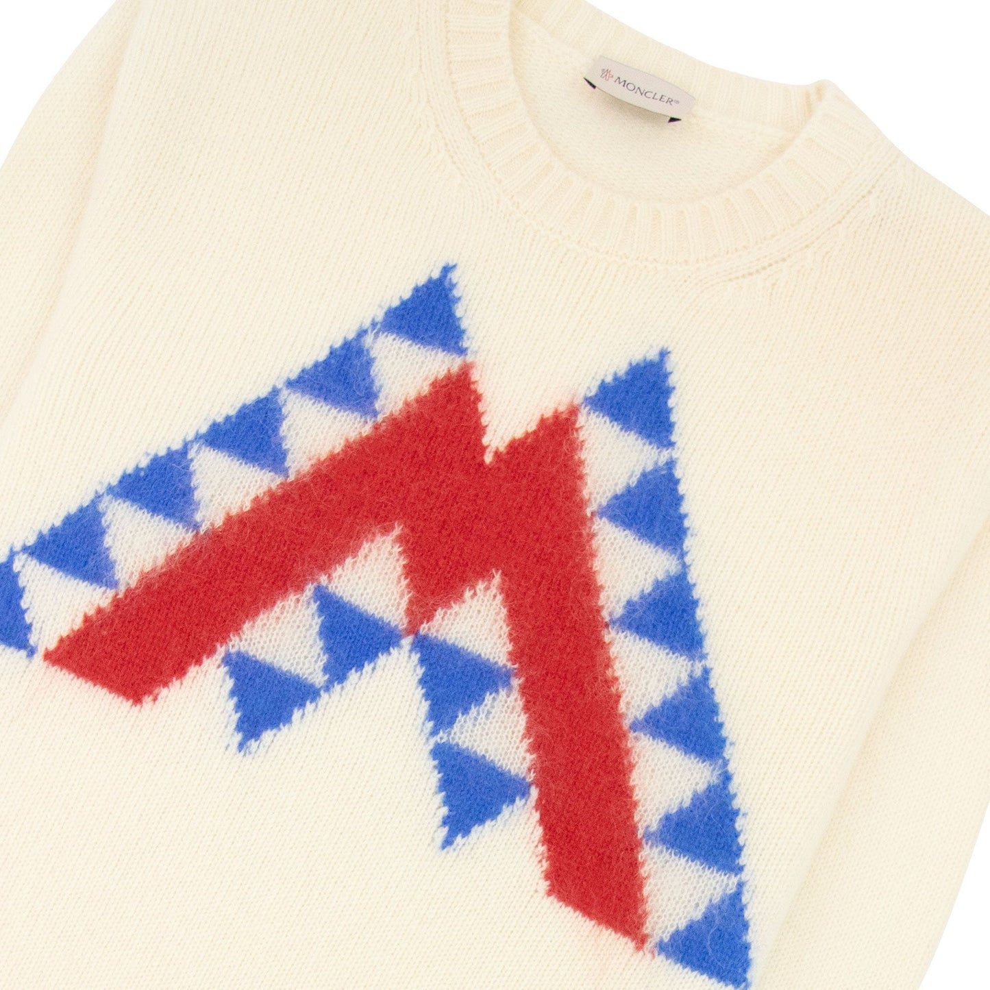Moncler Graphic Wool Mohair Jumper Off White 034