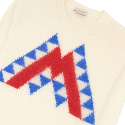 Moncler Graphic Wool Mohair Jumper Off White 034