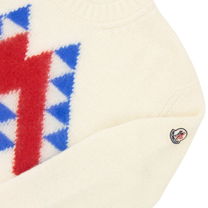 Moncler Graphic Wool Mohair Jumper Off White 034
