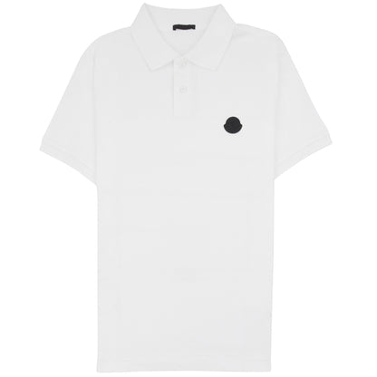 Moncler Logo Polo Shirt White 001