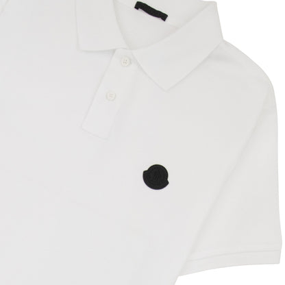Moncler Logo Polo Shirt White 001