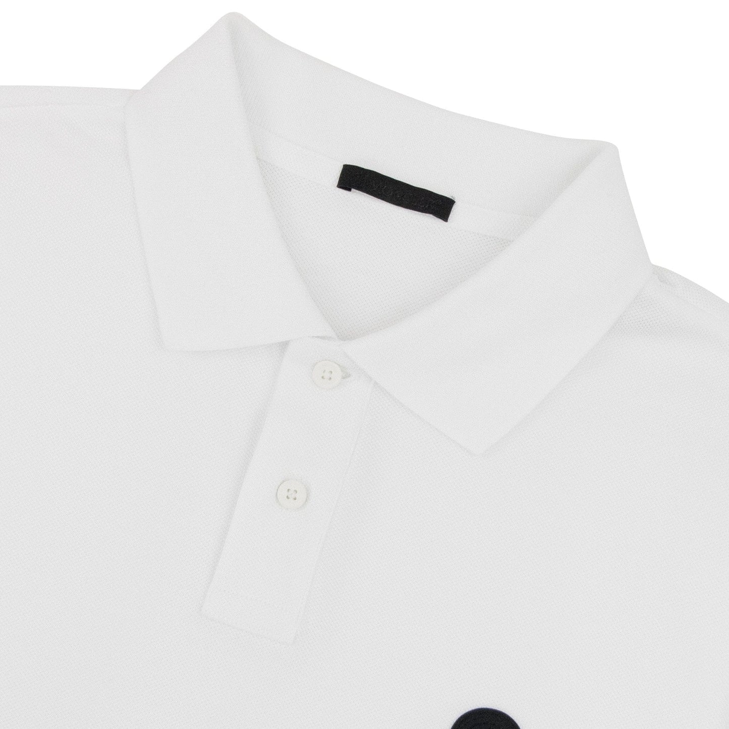 Moncler Logo Polo Shirt White 001