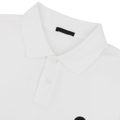 Moncler Logo Polo Shirt White 001